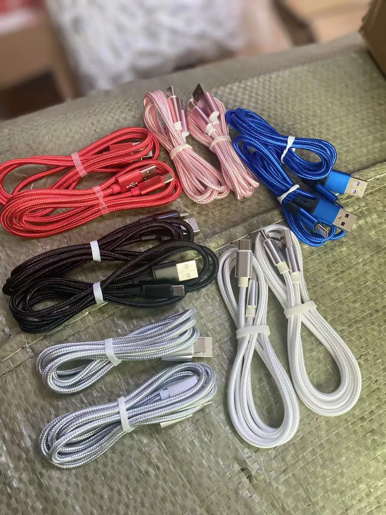 Quick Charge Usb Cable 3ft 6ft 10ft Nylon Braided Type C Data Cable for Samsung original