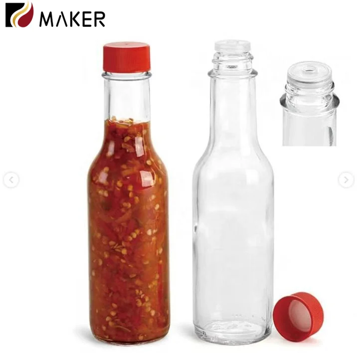 100ml 150ml 250ml 5oz Ketchup blueberry sauce dispenser woozy pepper chili tabasco tomato salad glass bottle with sealed cap