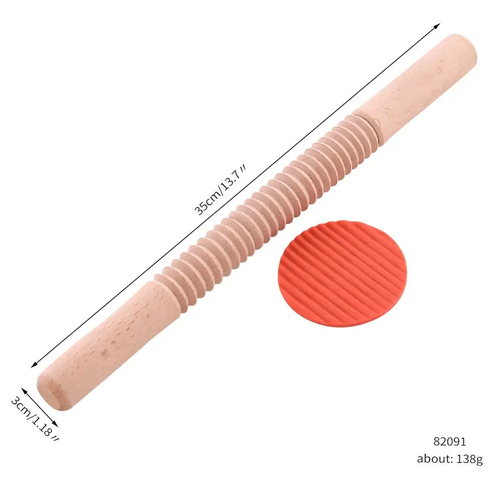 Wooden Rolling Pin Embossing Dough Roller Cake Fondant Cookies Biscuit Noodle Kitchen Baking Tools