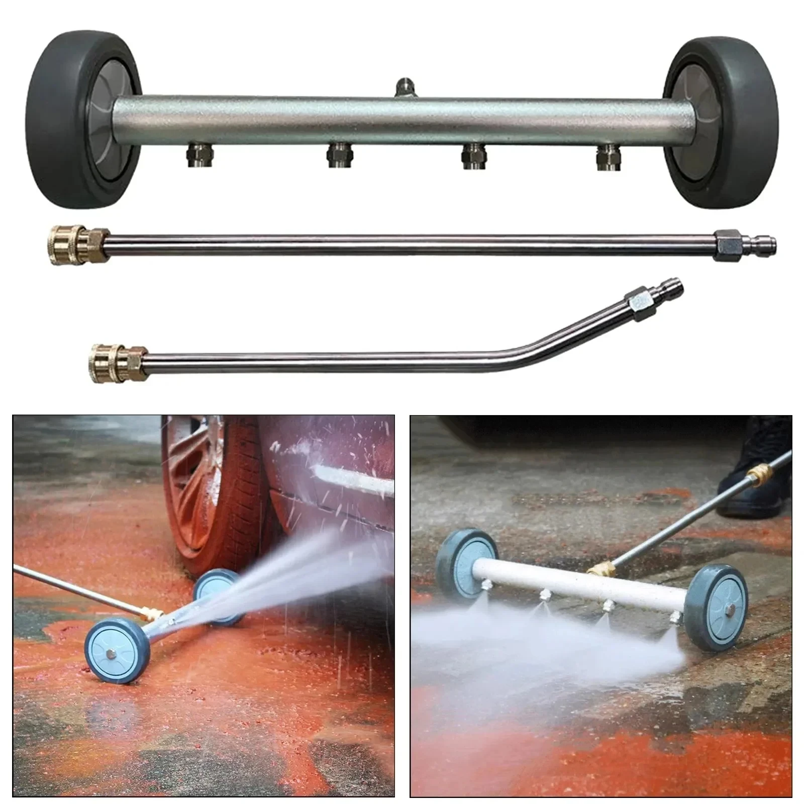High Pressure Car Under Body Chassis Washer Undercarriage Cleaner Water Broom Cleaner Kit