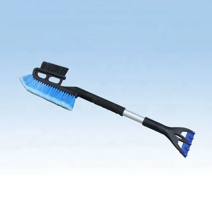 Plastic snow brush with ice scraper