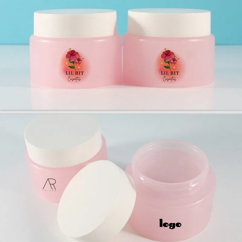 Round pp Plastic Pink 100g Face Cream Night Cream Day Cream jar supports custom LOGO