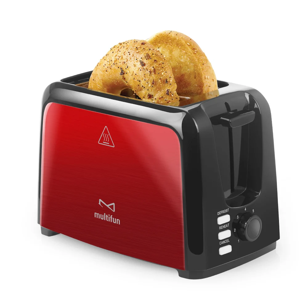 
2 Slice Stainless Steel Multi-functional Toaster with Warm Rack 