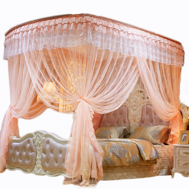 Europe Style Luxury Encrypted 100% Polyester Firm Durable Convenient Soft Lace Anti Mosquito Bed Net