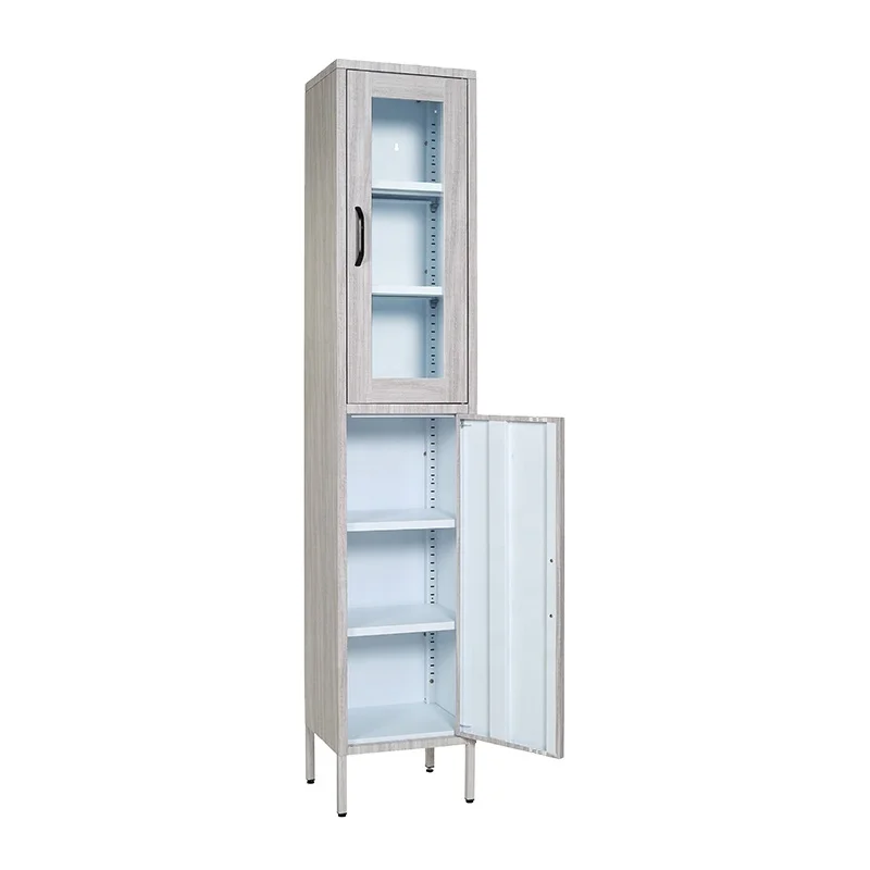 The Best Seller Glass Glass and Metal Door Cabinet for Stylish and Functional Home Storage with simple design for home office
