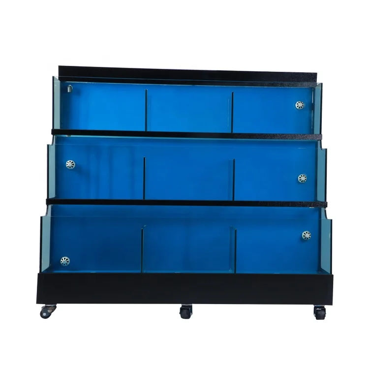 Customized Supermarket or Restaurant 3 Layer Chiller Protein Skimmer Crab Lobster Live Fish Tank