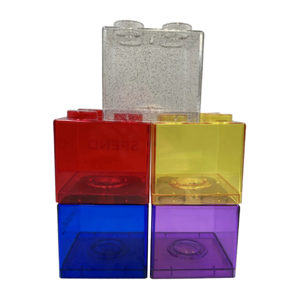 Children Coin Storage Bank Piggy Bank for Girls Clear Safe Box for Money Custom Funny Plastic Promotional Gifts Building Block
