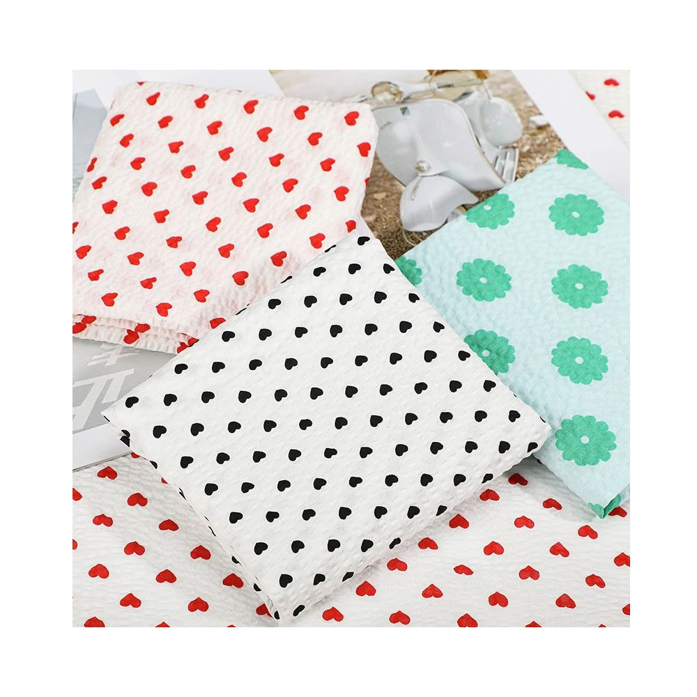 Factory Direct Multiple Pattern Printed 100% Cotton Crepe Gauze Muslin Fabric for Dress Clothing