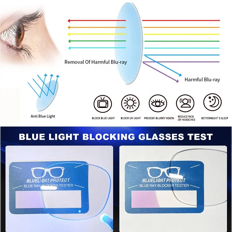 Buy prescription glasses online women fashion TR90 anti blue light spectacle frames for optical lenses