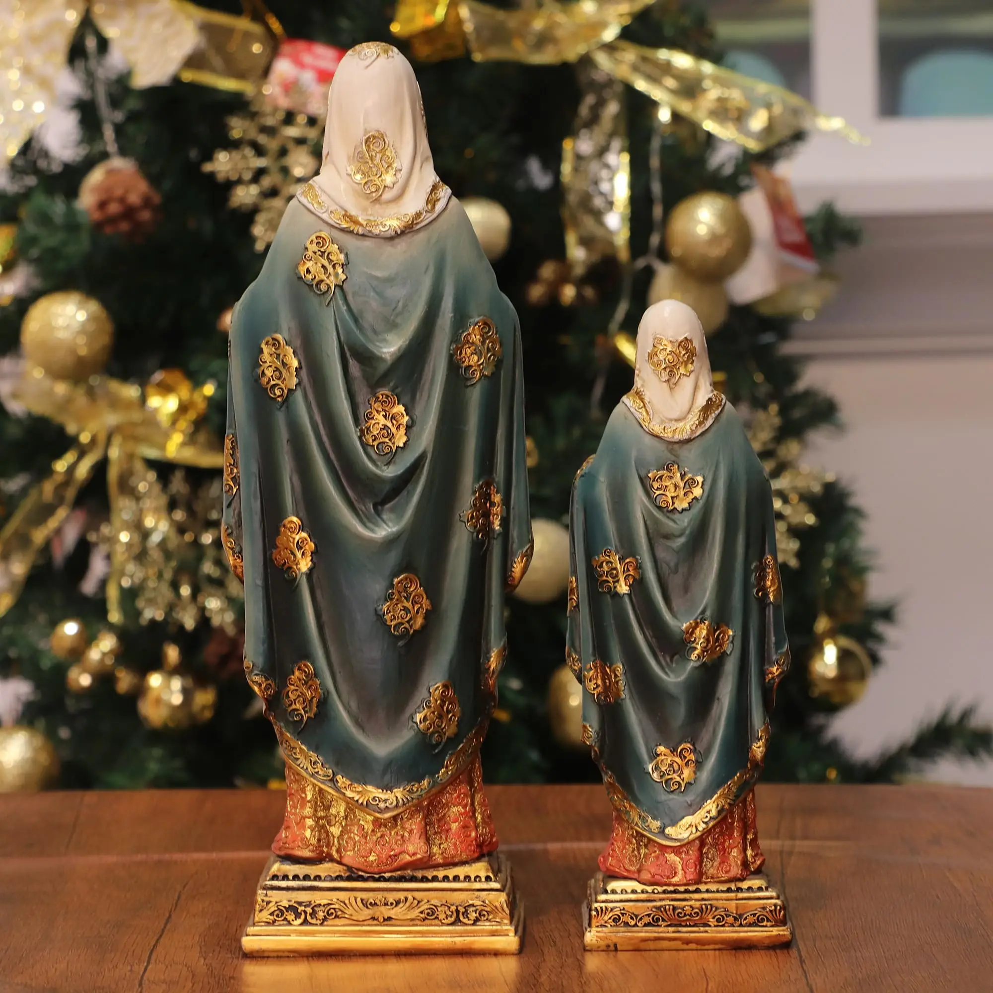 Virgin Mary Statue Sacred Heart Figure Resin Sculpture Savior Figurine Catholic Religious Gift Home Chapel Decoration