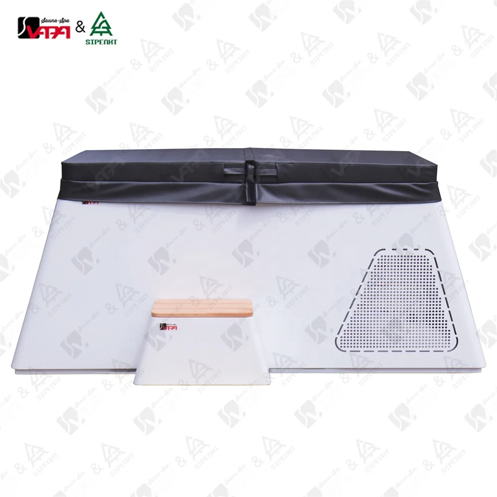Vapasauna Manufacturer cold plunge bath tub outdoor wooden rectangular tub ice therapy stainless steel 1 person plunge tubs pool