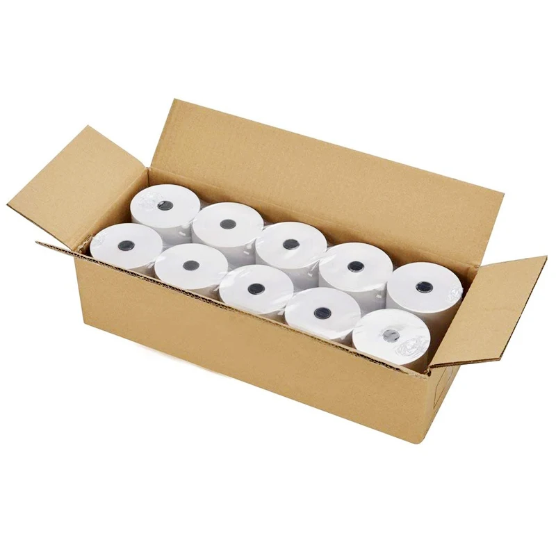 China Manufacturer 80x80mm 57x40mm Factory Direct Thermal Paper Roll Cashier Paper Suitable for POS ATM Bank