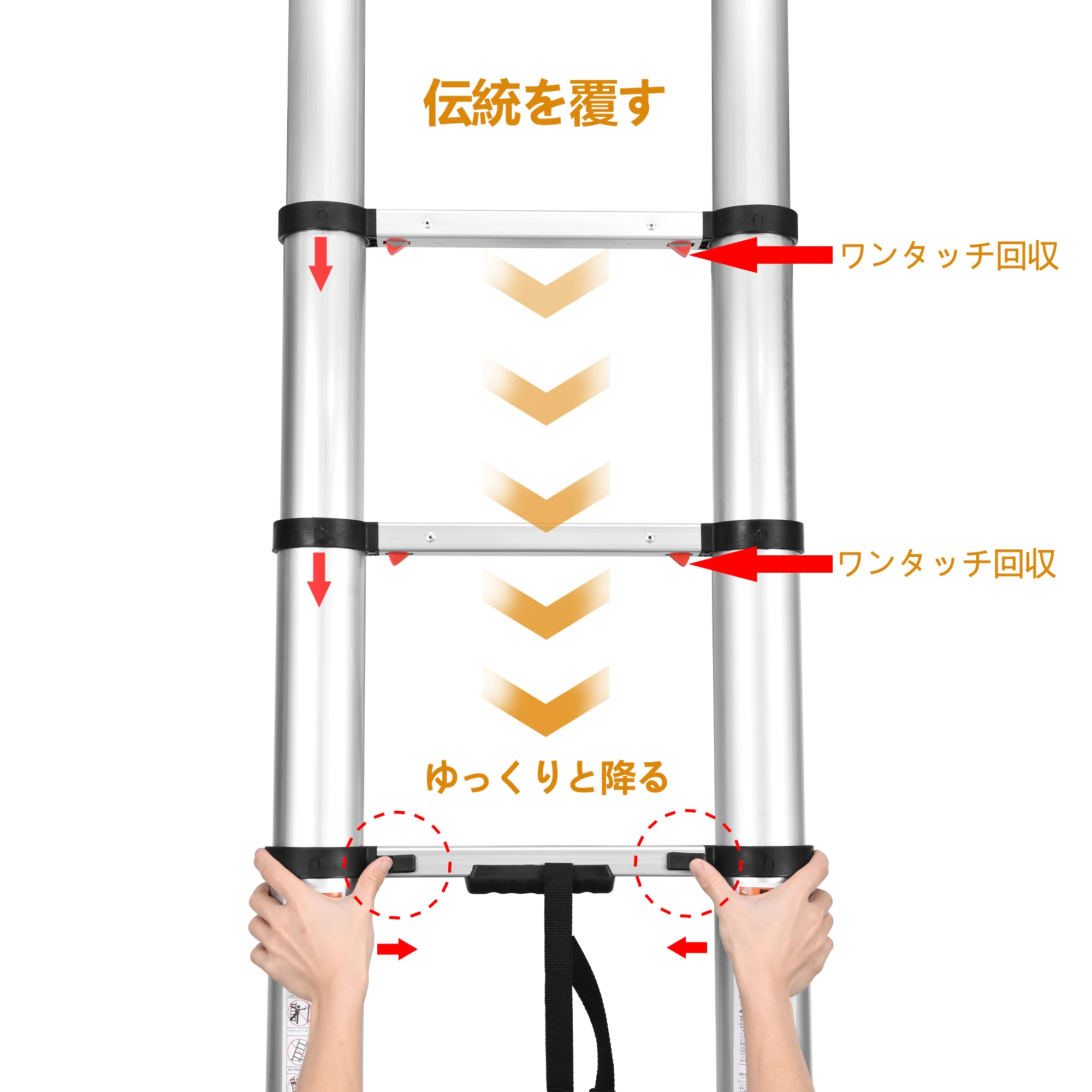 NEW Aluminium Multipurpose Telescopic a-frame ladder Scaffolding Telescopic Ladders Folding Aluminum Ladders