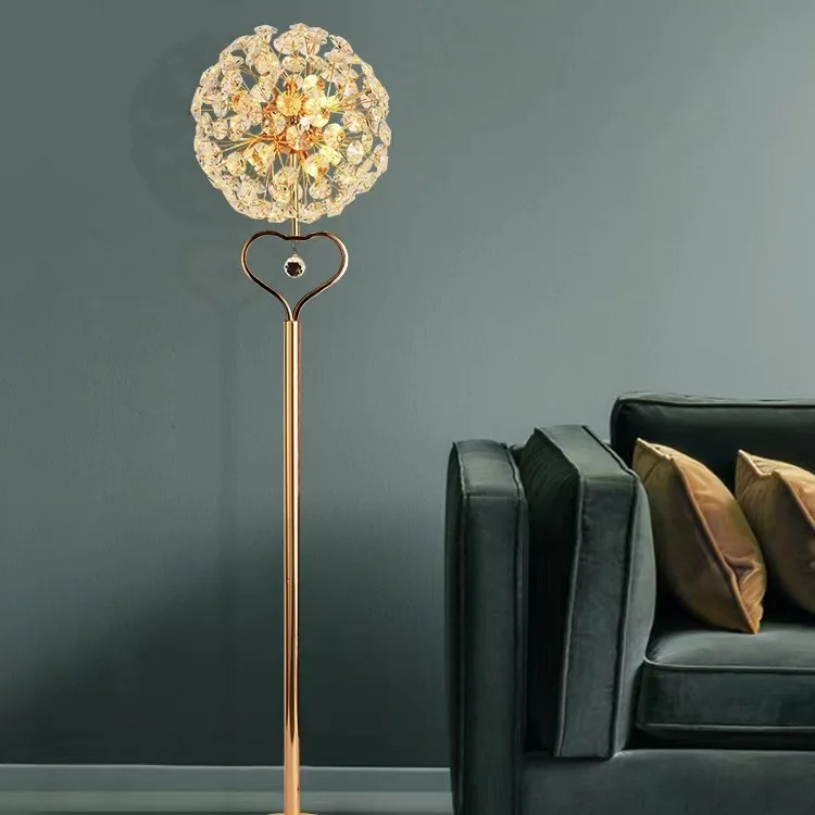Dandelion Floor Lamp Living Room Sofa Corner Lamp Bedroom Luxury Designer Crystal Bedside Lamp