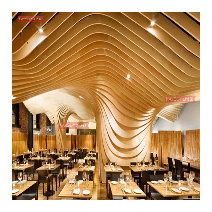 High quality modern wave design ceiling corrugated aluminum ceiling for interior and exterior wall cladding