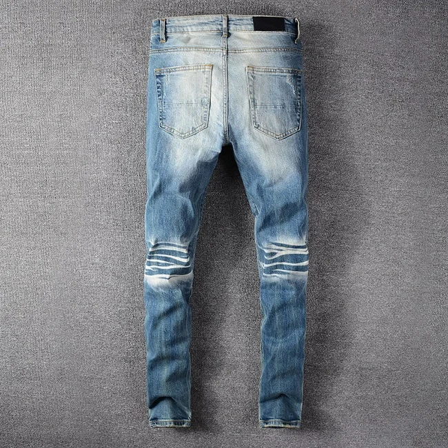 
Factory outlet pants jeans men stock dropshipping top quality blue jeans for man 