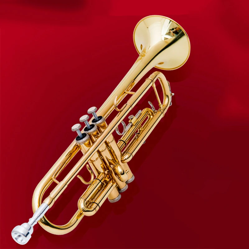 Bb Tone Professional Trumpet Electrophoresis Gold Nickel Plating Process High Quality trompeta