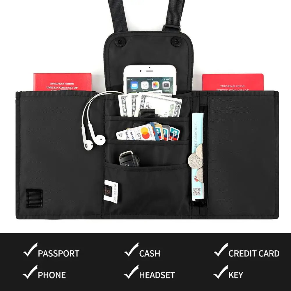 YIPINU Universal Multi-purpose Ticket Passport Credit Card Document Holder Travel Wallet RFID Passport Holder