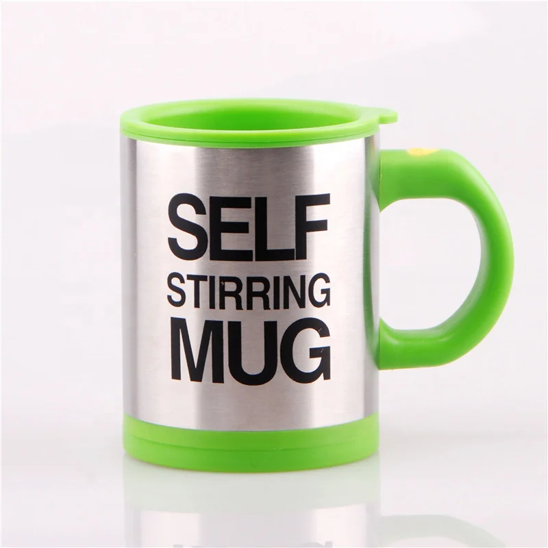 Smart Drinkware Hot Automatic Self-stirring Mug Stainless Steel Office Cup Coffee Mugs American Style Metal Mug with Lid 1 Pcs