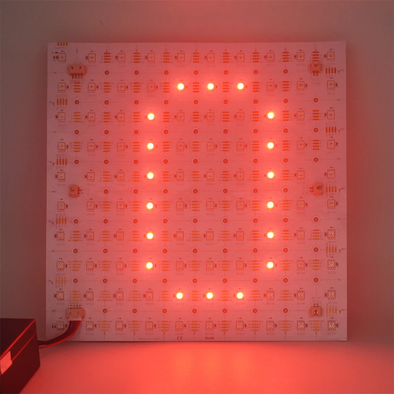 SPI dmx flexible LED matrix panel 12v 250*250mm pixel led sheet led panel matrix cuttable