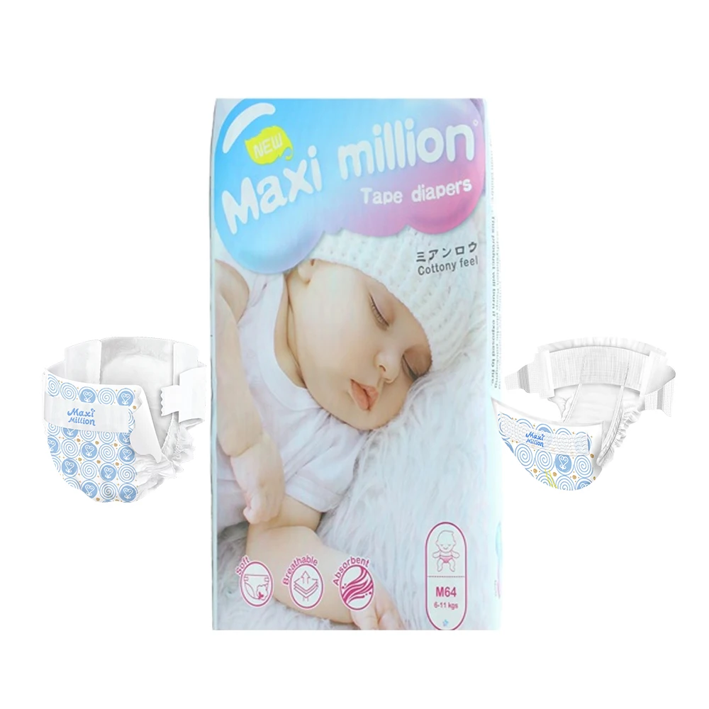 OEM company wholesale disposable baby diaper in bales