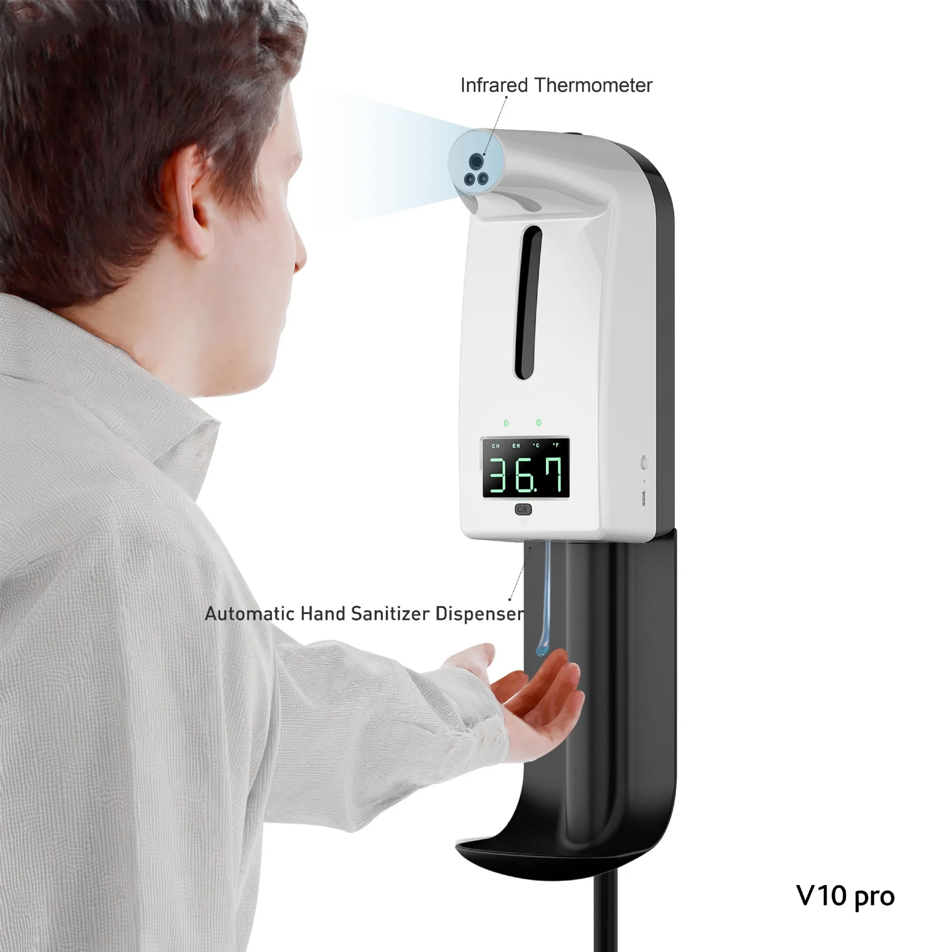 
Automatic Audio Broadcasting Soap Dispenser Hand S /anitizer Machine Touch Free 