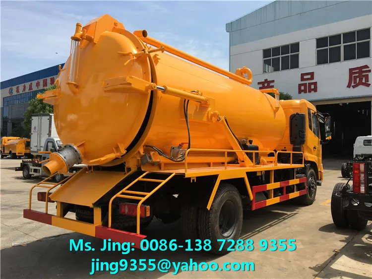  DONGFENG TIANJIN 4X2 10000 литров вакуумный грузовик для очистки сточных вод в