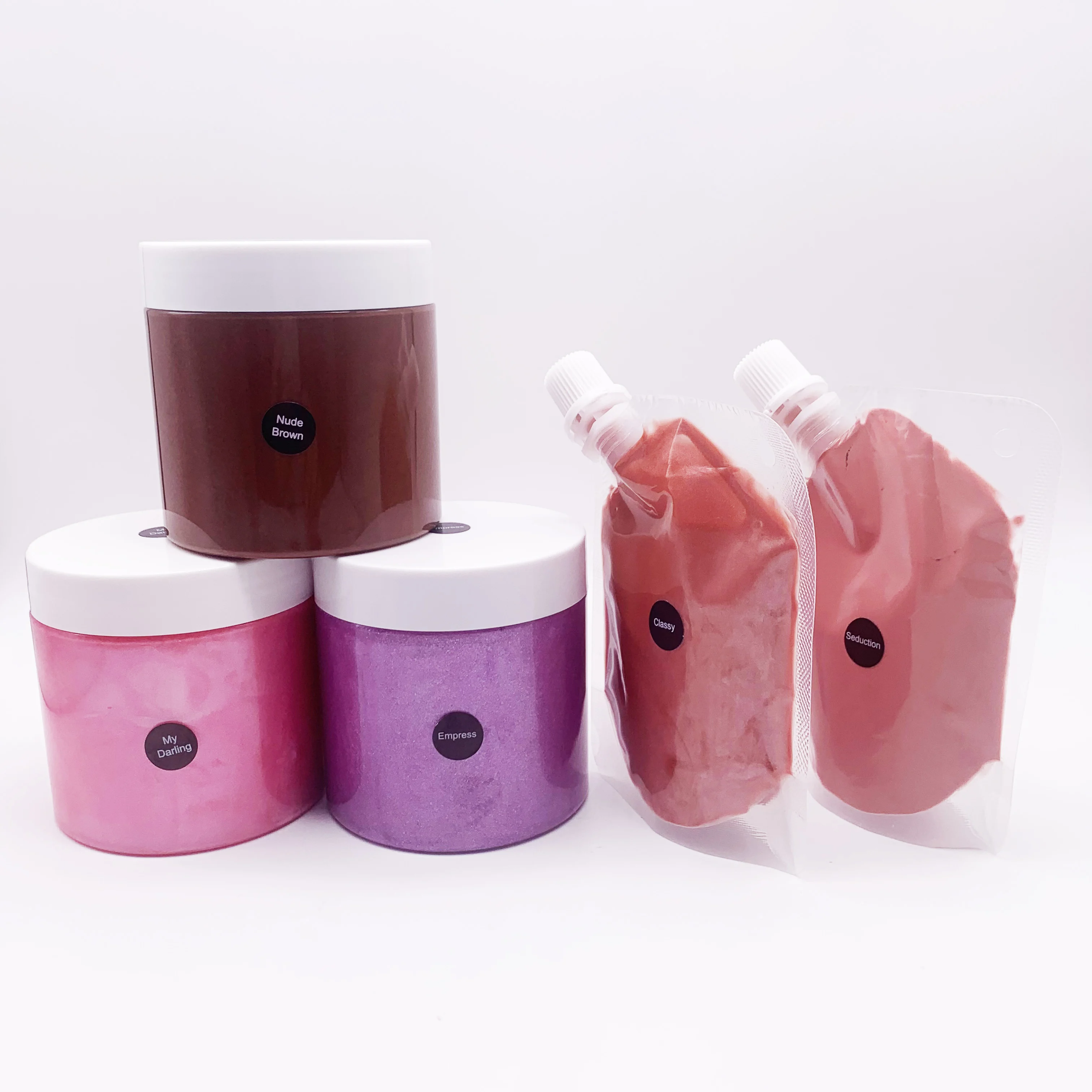 Wholesale Gallon Bucket Pre Made Scented Matte Gel Custom Nude Glitter Clear Colors Bulk Vegan Versagel Lip Gloss Base