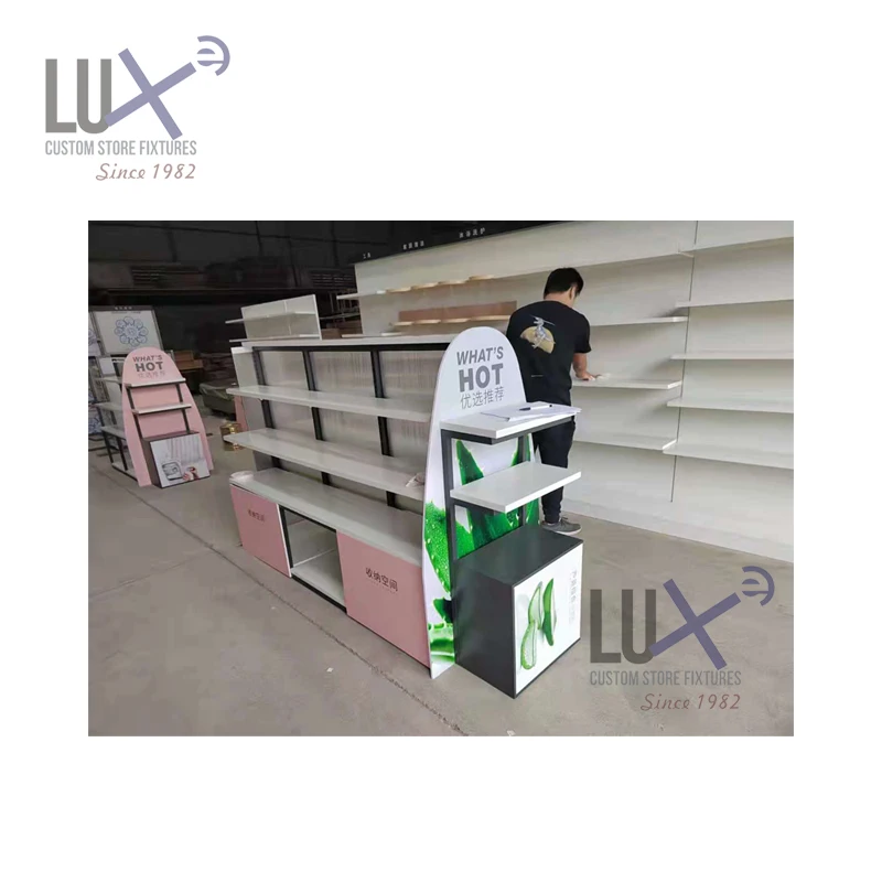 Деревянная косметическая мебель для магазина украшений, витрина для макияжа, косметическая мебель для макияжа, современная мебель