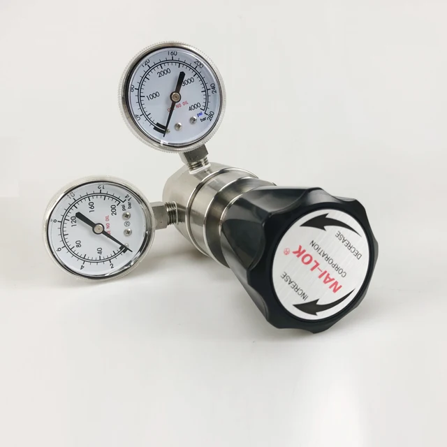 High pressure 4000 PSI nitrogen regulator with stainless steel 316