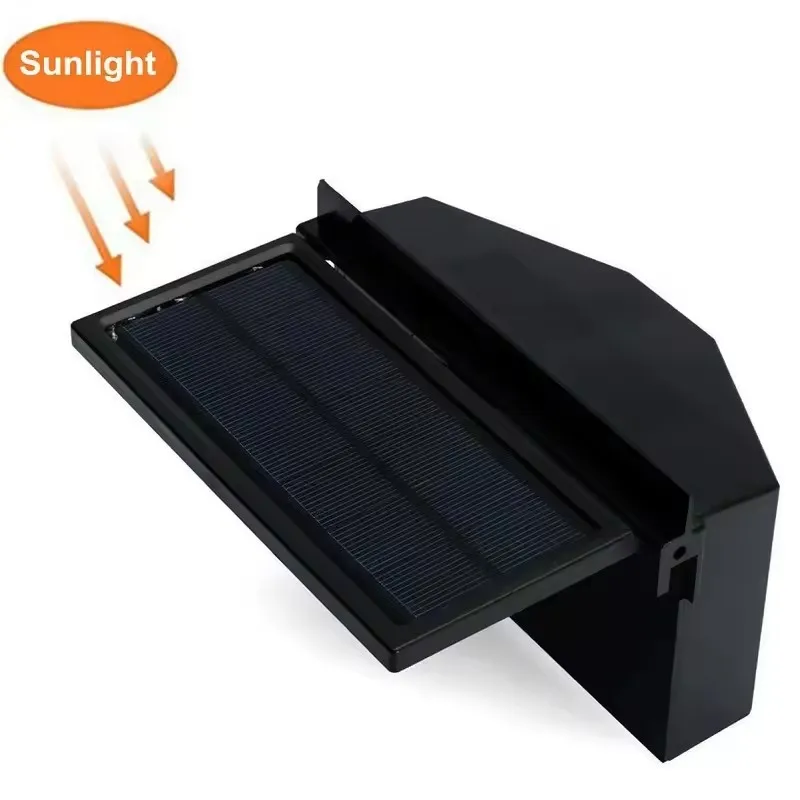 Portable solar double two air outlet car window fan electric ventilation exhaust fan rechargeable battery solar power car fan