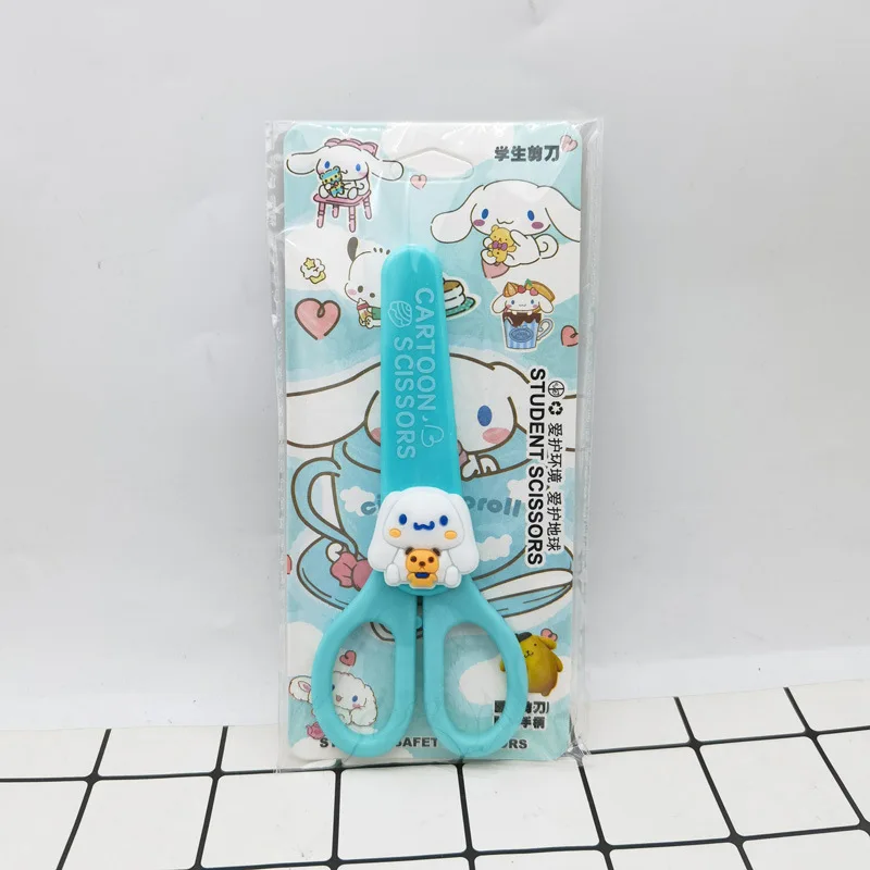 Sanrio cartoon round head scissors High appearance level student craft scissors Cute Kouromi safety scissors