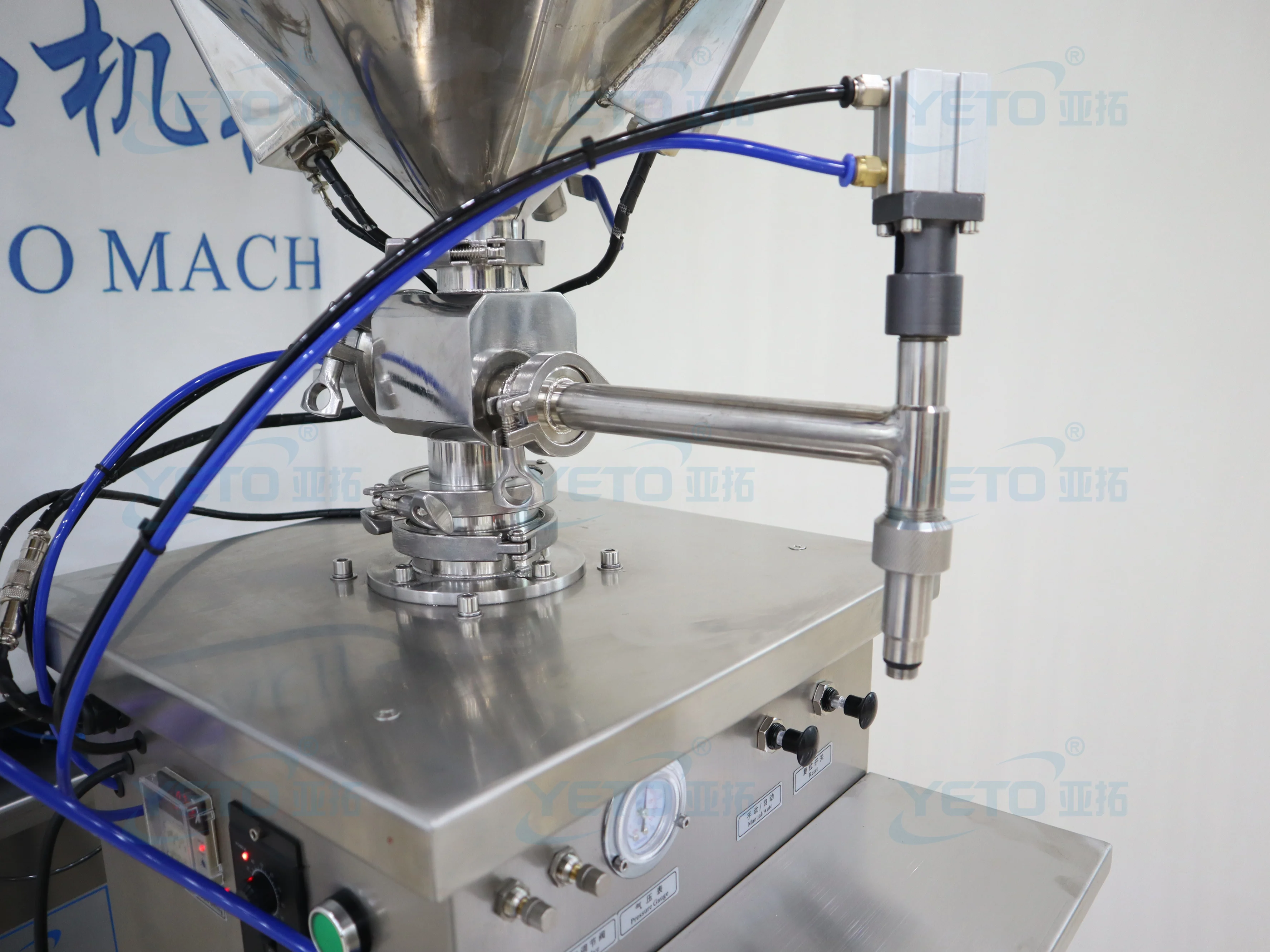 Ceramic Plunger Pump Semi Automatic Cosmetic Face Cream Filler Essence Mascara Concealer Lip Gloss Lotion Paste Filling Machine