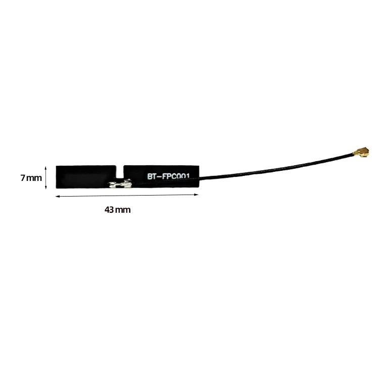 high quality OEM 7*43mm 2400~2500MHZ   IPEX Or C13 Cable antenna  IPEX U.FL Internal Flexible BT FPC antenna