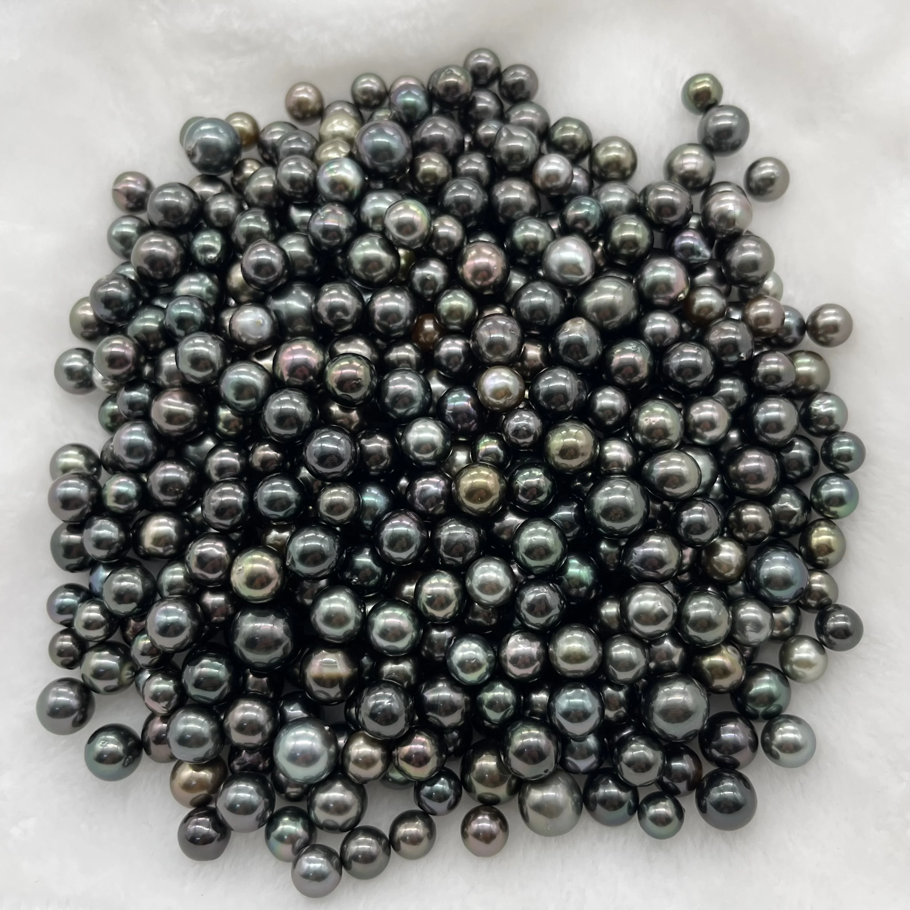 wholesale 8-12mm loose pearl natural black slat water  seawater  Tahitian pearl with cheap price DIY