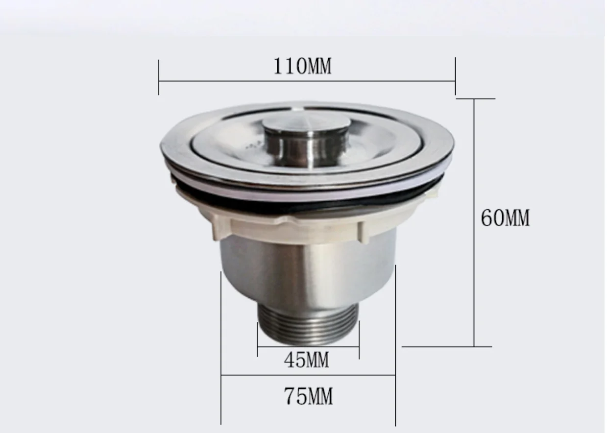 kitchen sink siphon 110mm dia kitchen strainer flush drainer drain pipe double bowl