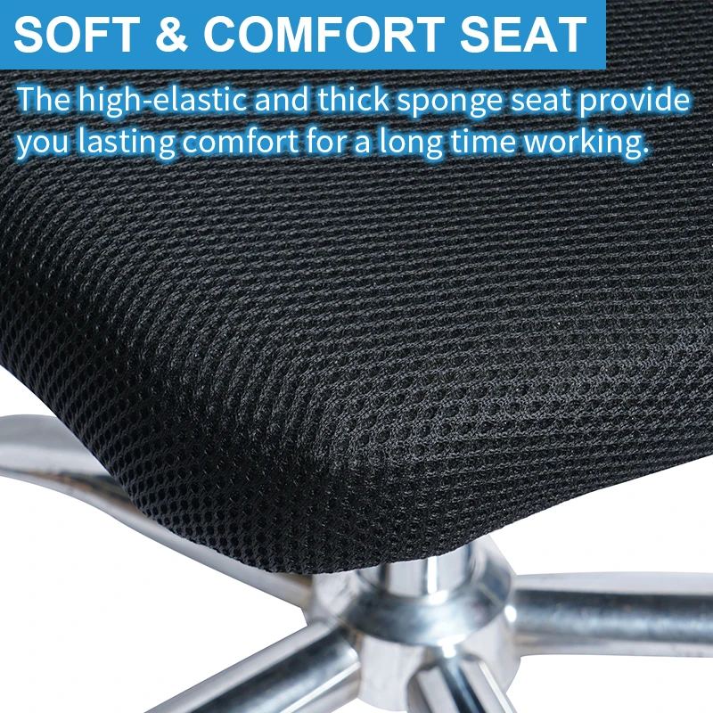 New Design High Back Boss Computer 360 Revolving Headrest Office Mesh Chair With Chrome Leg