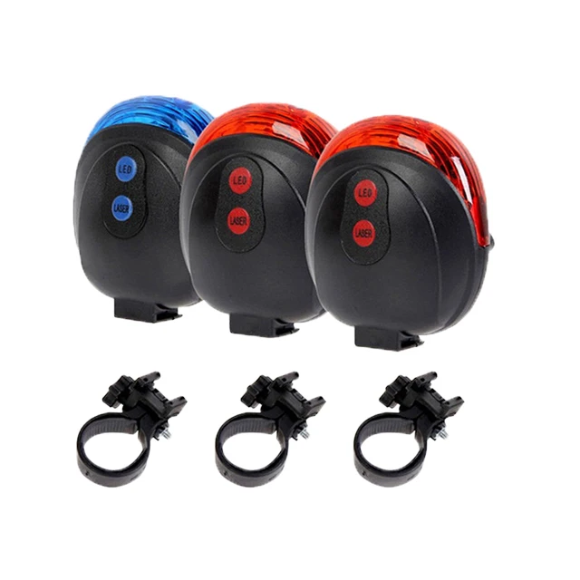 5LED 2Laser Cycling Bicycle Bike light 7 Flash Mode Safety Rear Lamp waterproof Laser Tail Warning Lamp Flashing