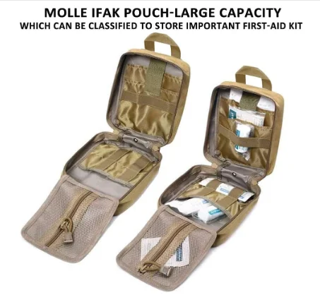 Ems Ifak Transport Assault Bag 1000D Molle Medical Kit Pouch Doctors Medical Tool Bag for Camping Hiking Travel