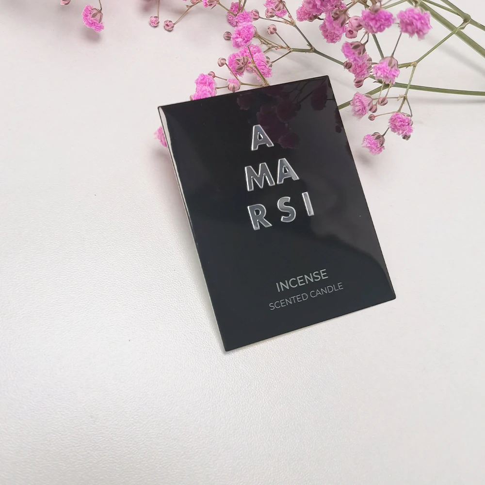 Candles Stickers Custom Aluminum Metal Foil Chrome Adhesive Candle Label for Candle Jar