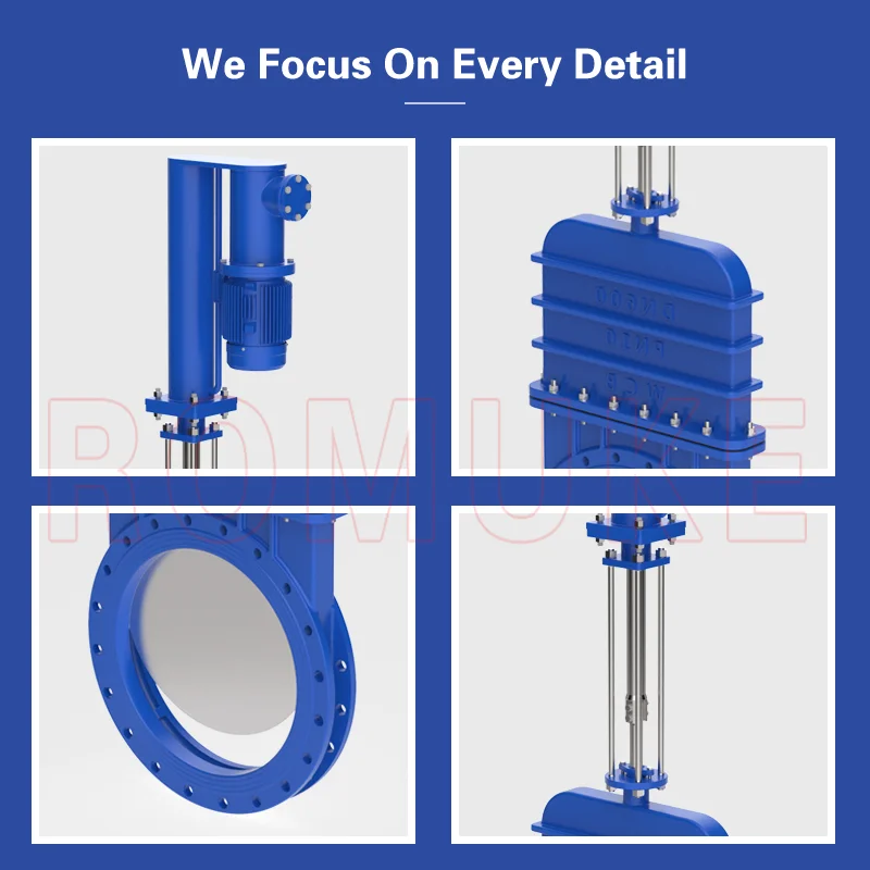 PZ273H-10C  Carbon Steel WCB Counter-clip Electro-hydraulic Knife Gate Valve