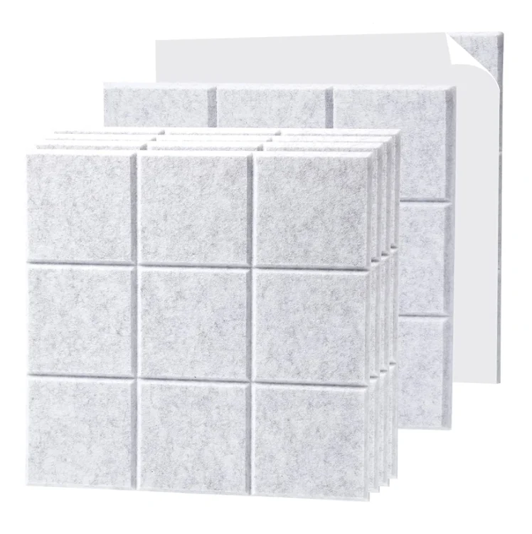 2022 Art Acustic Panel Absorber Board 3d Wall Felt Soundproof Office Decorative fiber acoustic panels