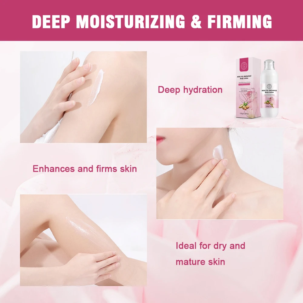 OEM ODM Wholesale Rose Body Lotion Natural Body Care Products Moisturizer Mist Emulsion Daily Moisturizing Body Milk