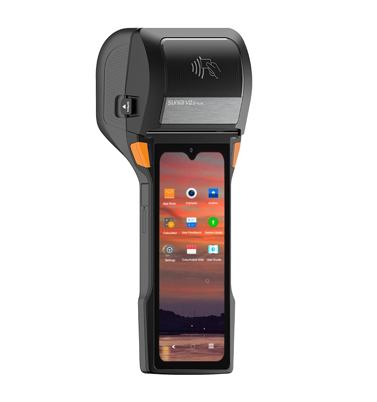 Sunmi V2S plus портативный Android Pos-терминал с сенсорным экраном 4G WIFI Встроенный