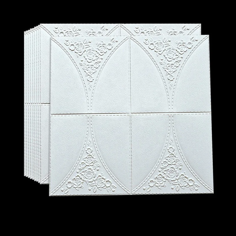 
beautiful 3d pe foam wall sticker self-adhesive wall panels wallpaper for home 