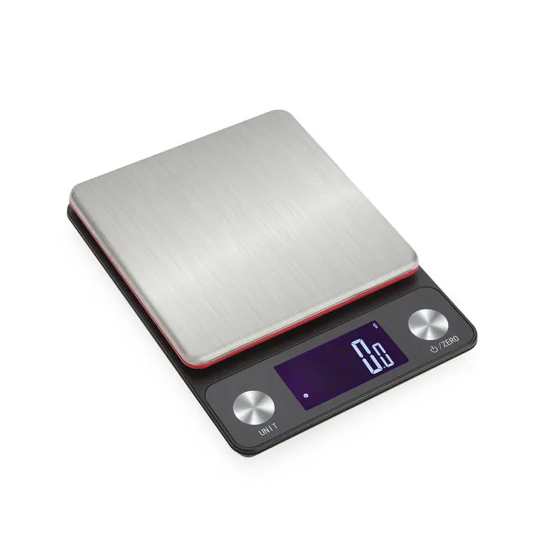 9 Measurement Units 3kg 5kg/0.1g LCD Back-lit Display and Large Tray USB Rechargeable Digital Kitchen Scale