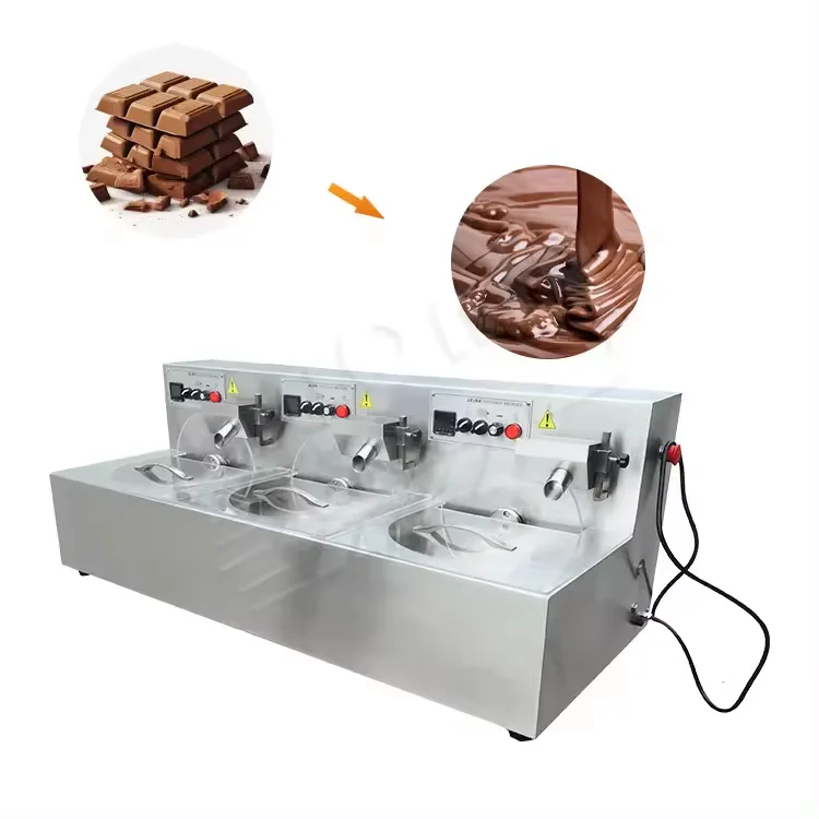 Mini Easy to Operate Dark Chocolate Full Automatic Melt Equipment Small Chocolate Mould Machine