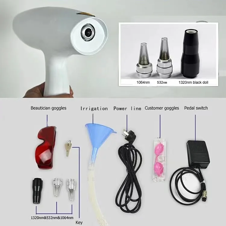 Q Switch Nd Yag Laserl Beauty Machine Pigments Removal 1064nm 532nm 1320nm Remove Tatoo Removal Laser Machine