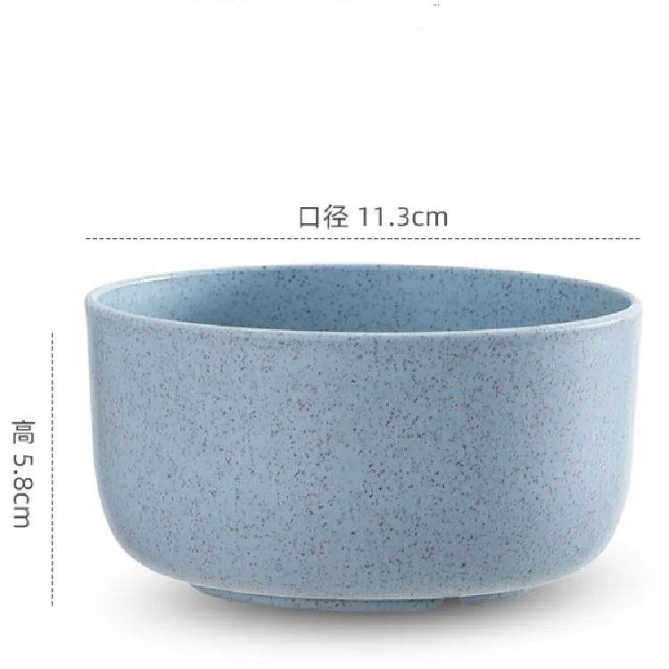 Unbreakable Cereal Wheat Straw Bowls 4pcs Dinner Bowls Fruit Soup Bowl Support Dishwasher Microwave Safe Tableware Set