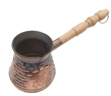 Stainless Steel Moroccan-Style Turkish Coffee Pot Set with Gold Copper Milk Warmer Handle for Tea-Premium Metal Material